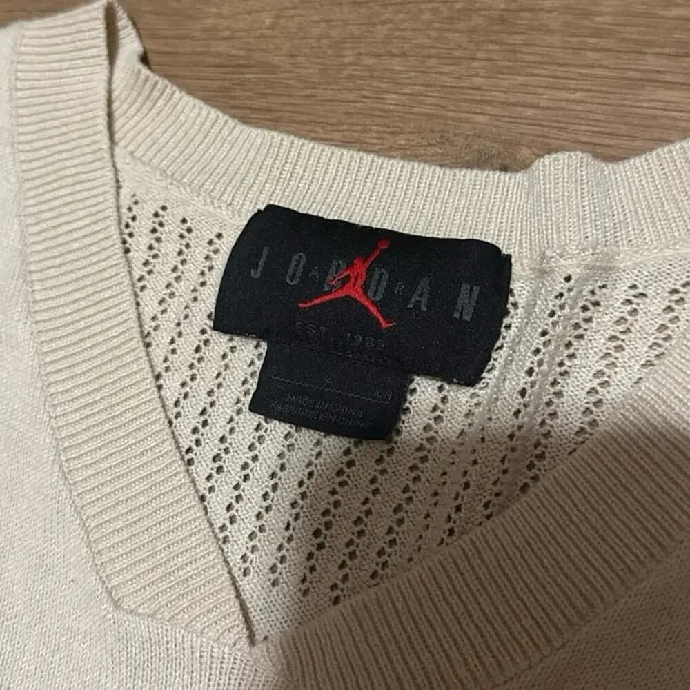 Air Jordan Knit 23 Cream Beige Sail Knit Loose Fit HQ0766-203 Jersey